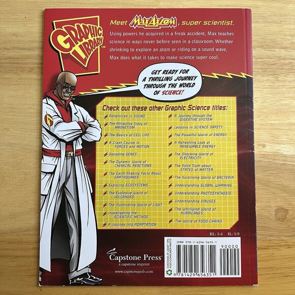 Graphic Novel Dynamic World of Chemical Reactions Max Axiom Super Scientist Book - Picture 6 of 7